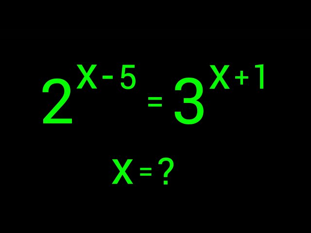 A Nice Exponential Equation | How to solve for X in this Problem ? | Two Methods