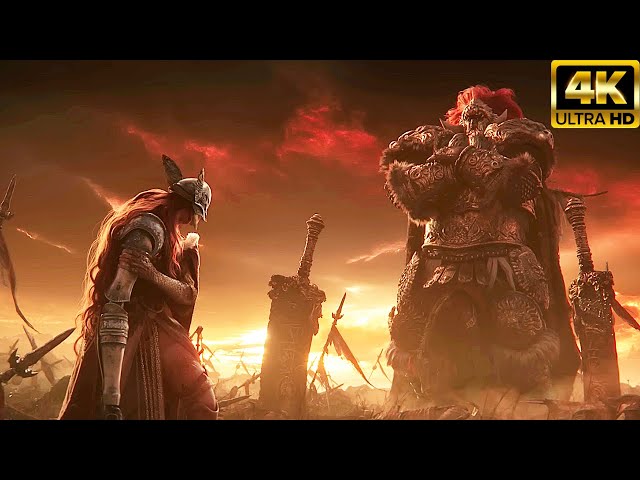 Elden Ring Malenia Vs General Radahn Cinematic Battle (2024) 4K ULTRA HD