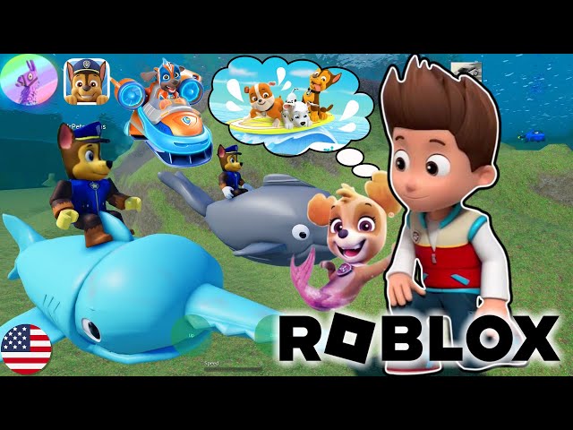 👉PAW Patrol Aqua Base & Aqua Pups🐶in Adventure Bay! - Paw Patrol Roblox Episode HD