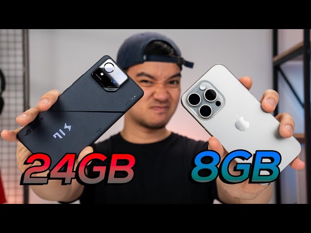 ADU HP PALING NGEBUT 2024! RoG Phone 8 Ultimate vs iPhone 15 Pro!