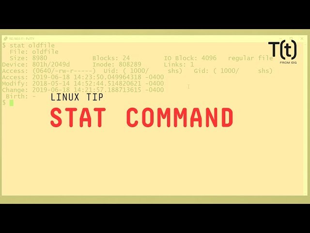 How to use the stat command: 2-Minute Linux Tips