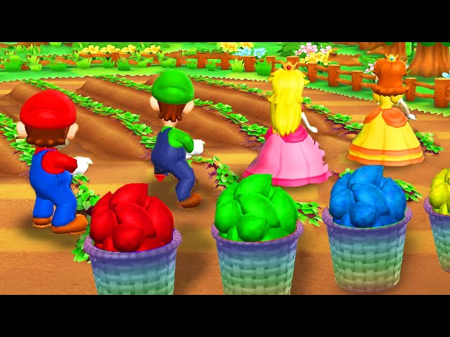 Mario Party 9 - Minigames - Mario vs Peach vs Luigi vs Daisy (Master Difficulty)