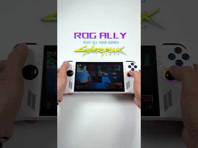 Cyberpunk 2077 Is Super Smooth On The ROG Ally! #shorts