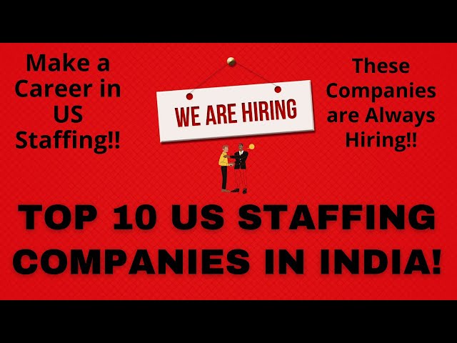 Top 10 US IT Companies in India! Great Career Opportunity.