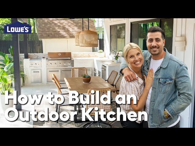 Do it Yourself Outdoor Kitchen | Blending Backyard Makeover How-to's