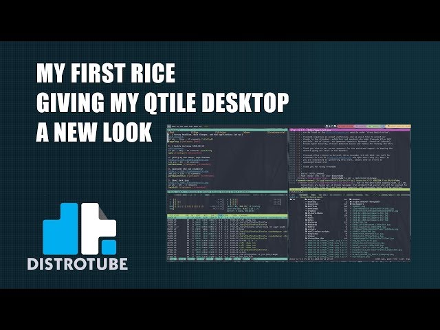 My First Rice - Giving My Qtile Desktop A New Look