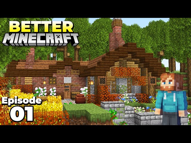 Better Minecraft : Cottagecore STARTER HOUSE Ep 1 Modded Minecraft Survival Lets Play