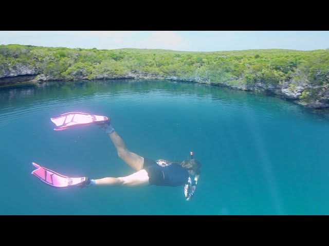 FIND OUT WHAT'S INSIDE...BOTTOMLESS BLUE HOLE! Chub Cay, Bahamas