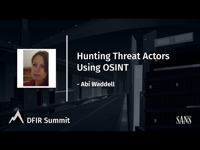Hunting Threat Actors Using OSINT