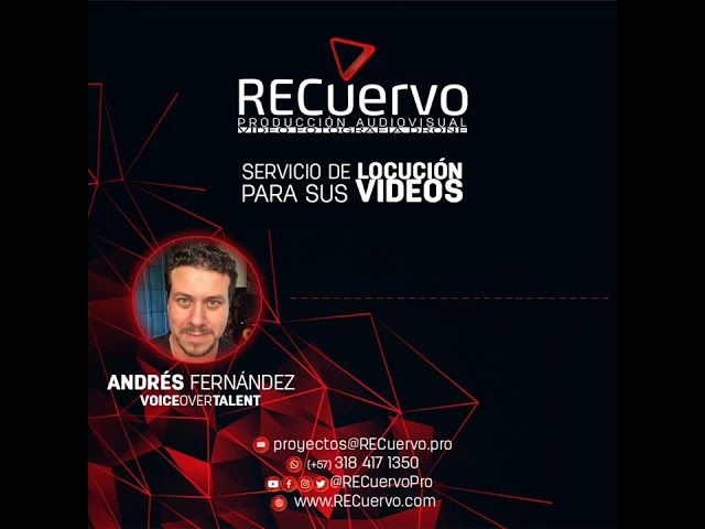 #VoiceOverTalent 🎙️ Andrés Fernández | Locución en español e inglés