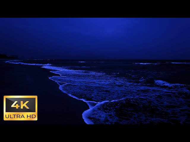 Ocean Waves For Sleeping 4K | Soft Ocean Waves Seem to Entice You to Relax & Fall Into a Deep Sleep