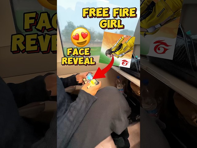 Free Fire Girl in train Face Reveal 😍 I found a free fire girl in train #shorts #minivlog #freefire