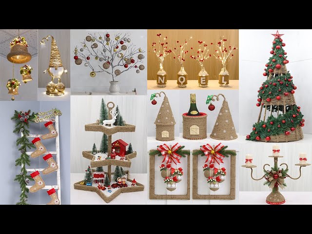 11 Jute craft Christmas decorations ideas Collection 2022