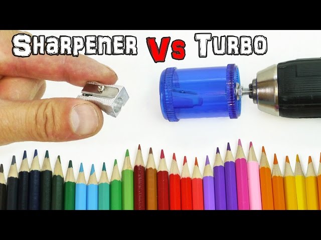 Pencil Sharpener Vs Turbo Sharpener in a Drill