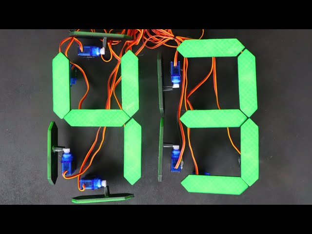Mechanical 7 Segment Display Driven By An Arduino