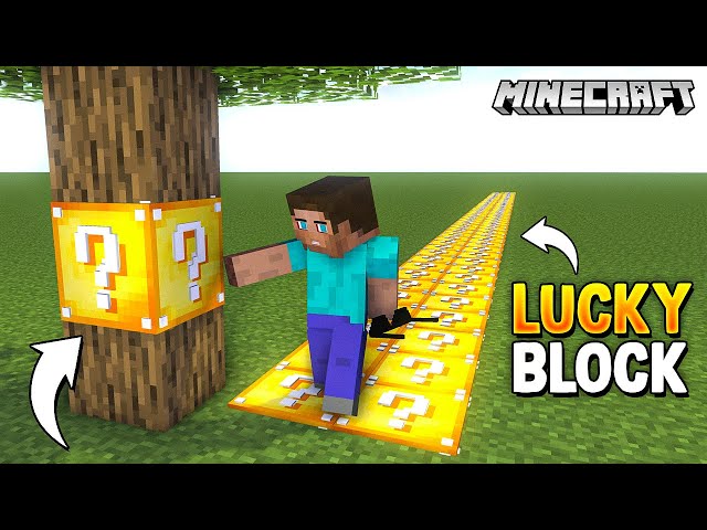 Minecraft but Everything I touch turns Lucky Block...