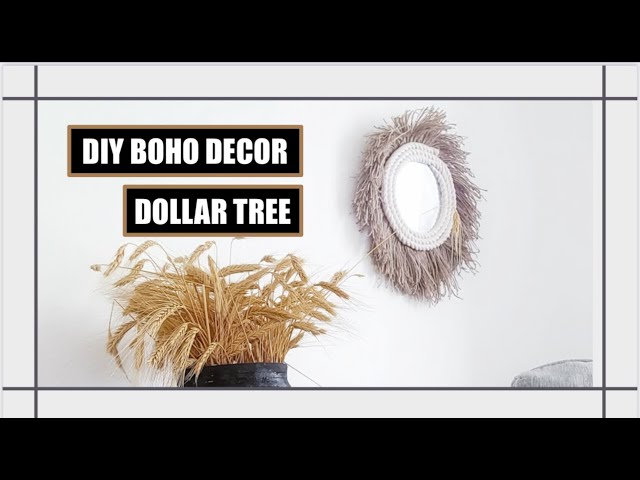 DIY BOHO DECOR WALL ART Dollar tree    (affordable & easy) 2022