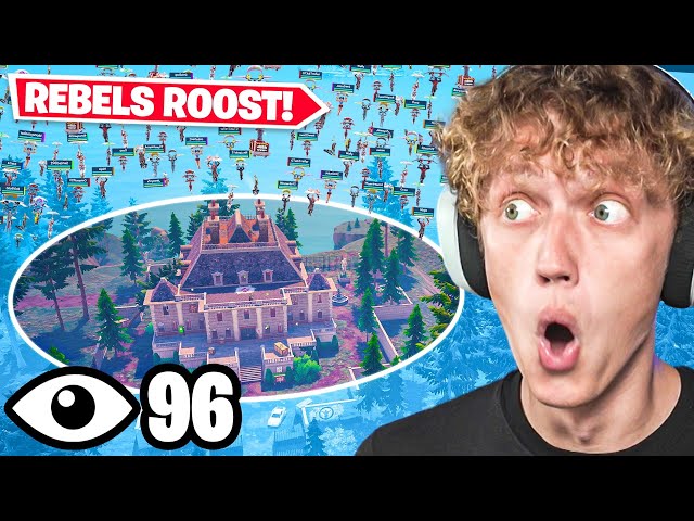 I Got 100 Players To Land At REBEL'S ROOST In Chapter 5 Fortnite (Smallest POI)