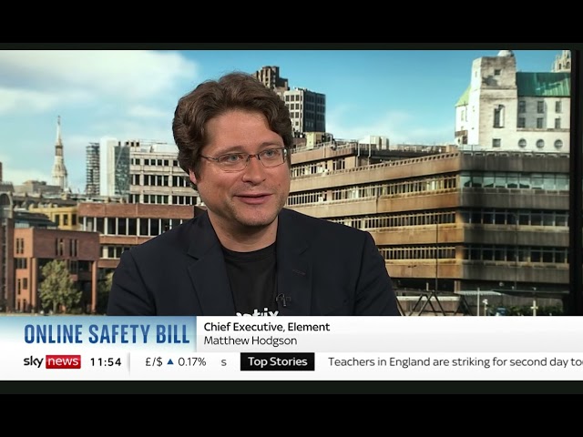 Matthew Hodgson is interviewed by Ian King on Sky News about the Online Safety Bill