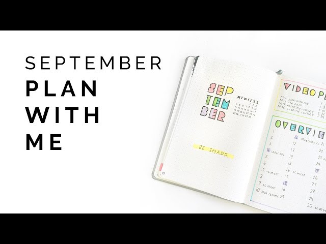 minimal bullet journal plan with me ⭐ september 2017