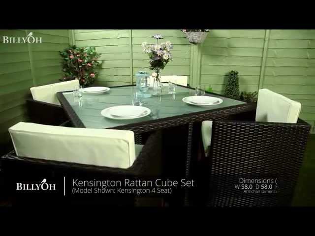 BillyOh Kensington Rattan Cube Set