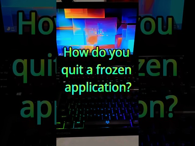 How to Quit a Frozen Application in Windows 💻 #youtubeshorts #shortsvideo #shorts