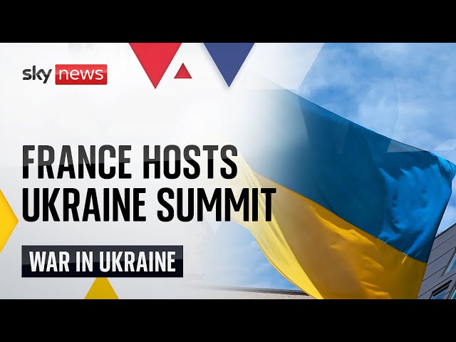 French President Emmanuel Macron holds a news conference following the Ukraine Summit