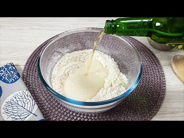 Just add the beer to the flour and the bread is ready. A new recipe for delicious bread.