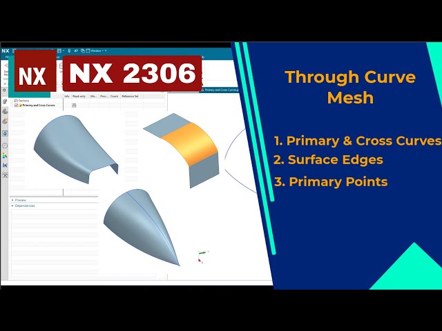 Siemens NX- How to Create Through Curve Mesh || All types