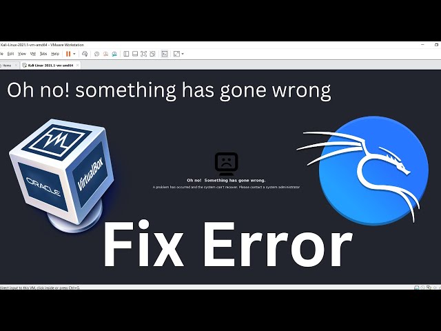 How to Fix Error Oh no! Something has gone wrong Kali linux #kalilinux #aborted#virtualbox