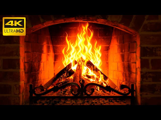 🔥 Cozy Burning Fireplace with Crackling Sounds for Relaxation, Meditation, and Sleep (10 hours) 4K