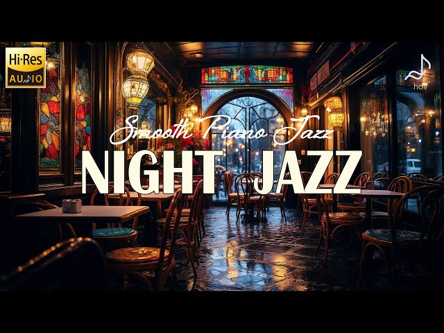 Instrumental Piano Jazz Music & Voices at Calm Night for Stress Relief, Relax - Audiophile Jazz