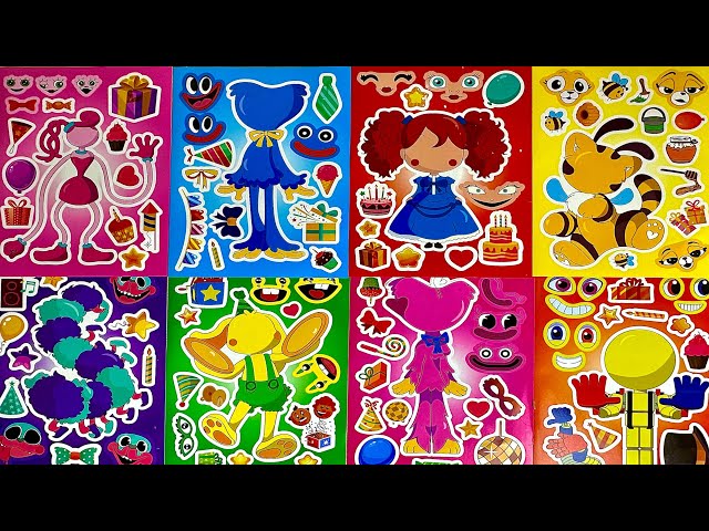[ToyASMR] Decorate with Sticker Book Dress Up Poppy Playtime: PJ Pug - a - Pillar, The Player, etc