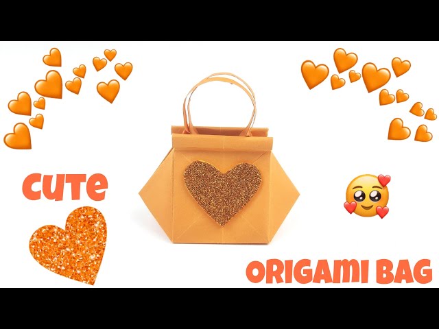 How to Make Origami Paper Bag | Cute Handbag Handcraft | DIY Paper Purse