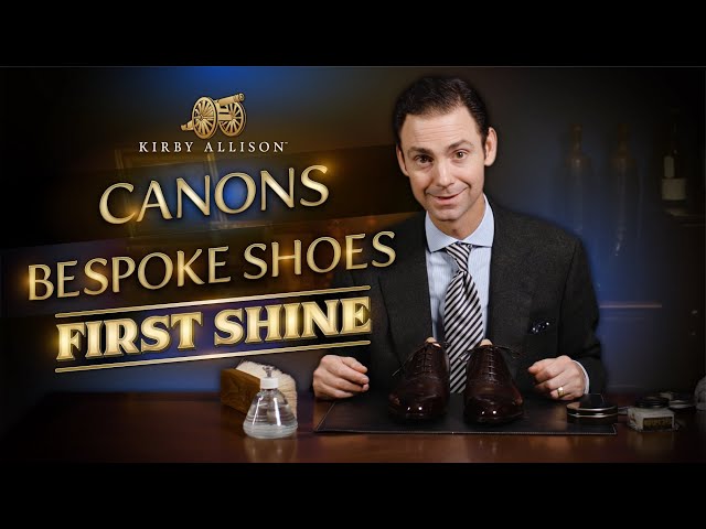 First Shine of My New Canons Bespoke Shoes! Full Shoe Shine Video | Shoe Shine ASMR | Kirby Allison