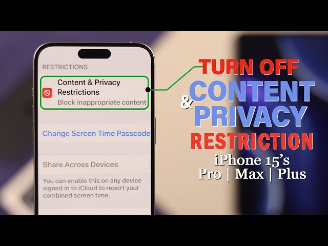 How To Turn Off Restrictions on ANY iPhone 15's! [iOS 17]