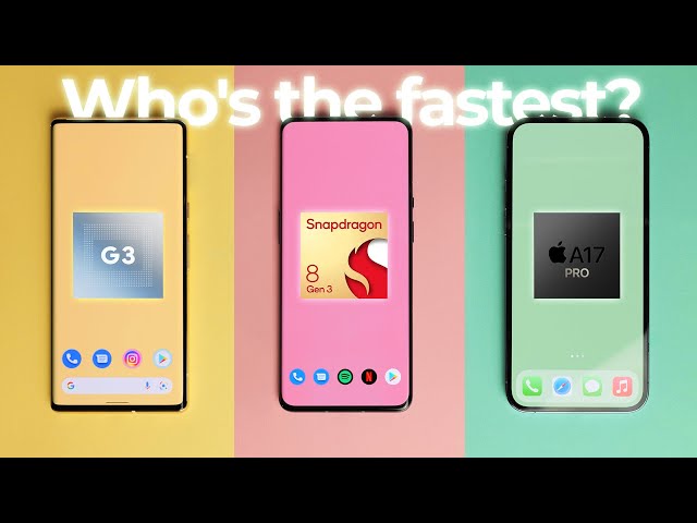 The MOST powerful smartphone 2024! A17 Pro vs Snapdragon 8 Gen 3 vs Tensor G3!