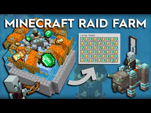 Minecraft Raid Farm - 3300 Emerald Per Hour, Redstone and More