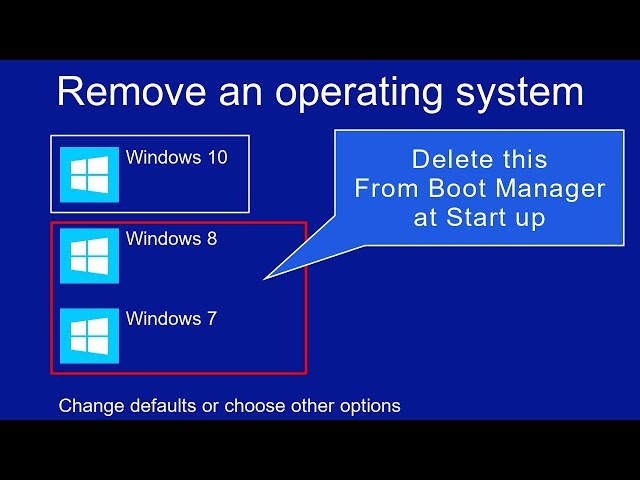 How to Remove an operating system from Boot Manager at Start up windows Laptop - PC