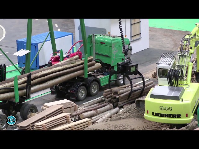 RC wood loading crane & transport - Lipper model building days