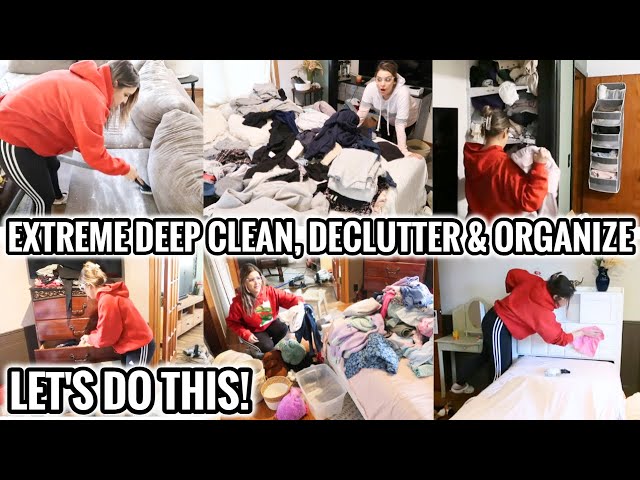 MOST EXTREME DEEP CLEAN, DECLUTTER & ORGANIZE WITH ME! MEGA Motivation! *what happened!?😱*