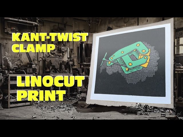 How to Make a Multi color Linocut block print - The Kant Twist Clamp Project