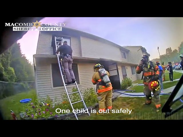 Bodycam Shows Efforts To Save Woman & Children Trapped in Burning Apartment