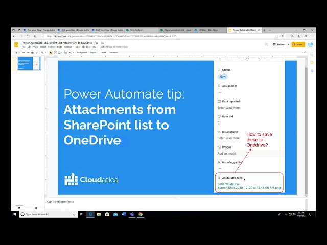 SharePoint List Attachments to OneDrive using PowerAutomate (Flow)