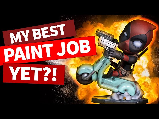 DeadPool on a Vespa + TONS of Easy Painting Tips and Techniques