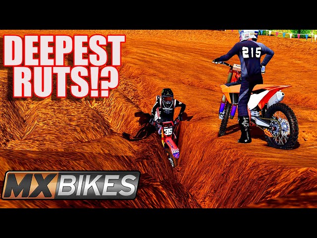 MAX ERODE WITH HIGH WINDS... (DEEPEST RUT EVER IN MXBIKES?)