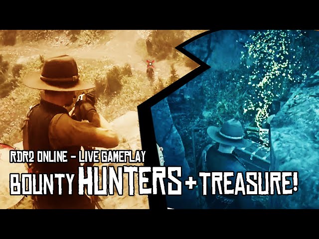 RDR2 Online - Hunting Treasures while Bounty Hunters Hunt Me! / Live Gameplay
