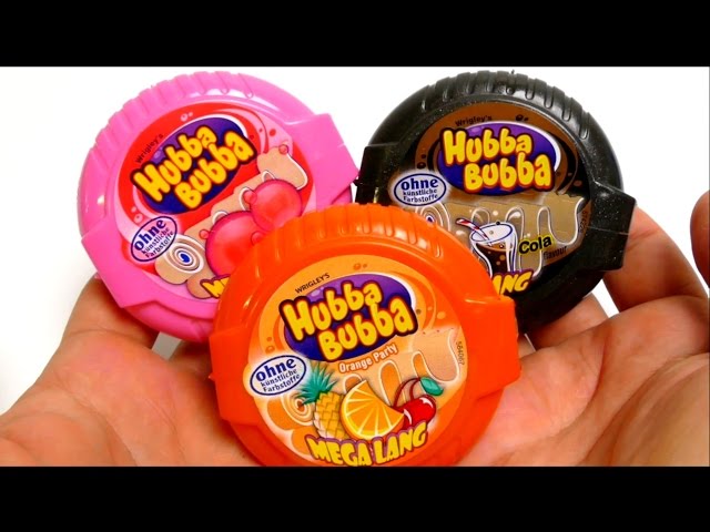 Hubba Bubba Bubble Tape - Mega Long 3x Orange, Cola Party & Fancy Fruit Gum