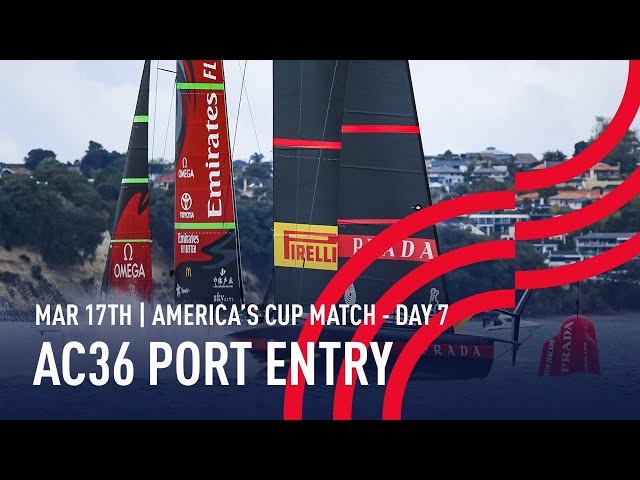 The 36th America’s Cup | Port Entry Stern Camera | 🔴 LIVE Day 7