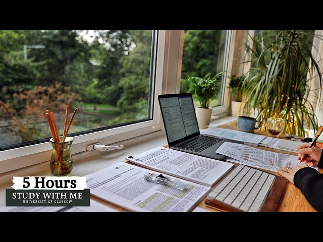 3 HOUR STUDY WITH ME | Background noise, 10 min Break, No music, Study with Merve
